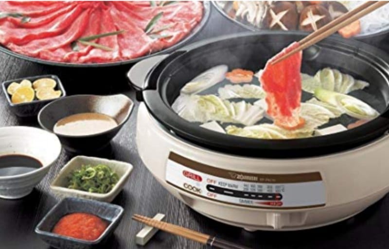 ZOJIRUSHI Multi-Function Electric Grill - Dual-Sided White Hotpot